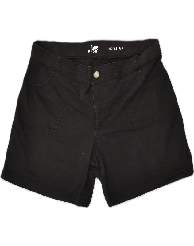 Street Sports Shoes LEE Womens Mid Rise Casual Shorts UK 14 Large W32 Black Cotton