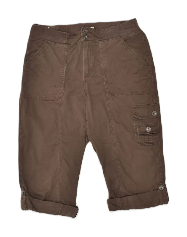 Economic Outlook LEE Womens Cargo Shorts US 10 Large W34 Brown Cotton