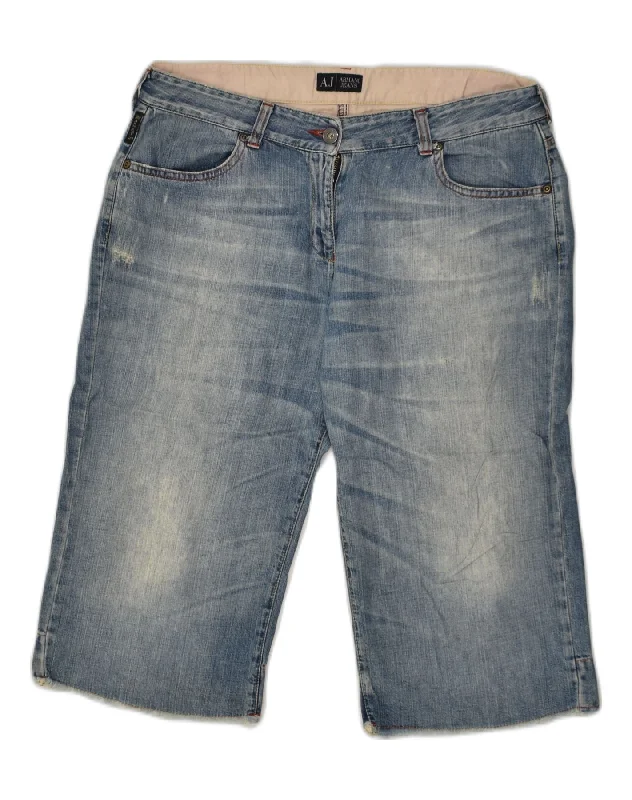 Body Design ARMANI JEANS Womens Denim Shorts US 10 Large W32 Blue Cotton