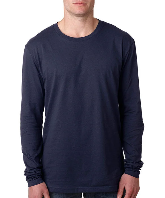 Classic style N3601 - Next Level Mens Premium Fitted Long Sleeve Crew Neck T-Shirt | Midnight Navy Classic style N3601 - Next Level Mens Premium Fitted Long Sleeve Crew Neck T-Shirt | Midnight Navy