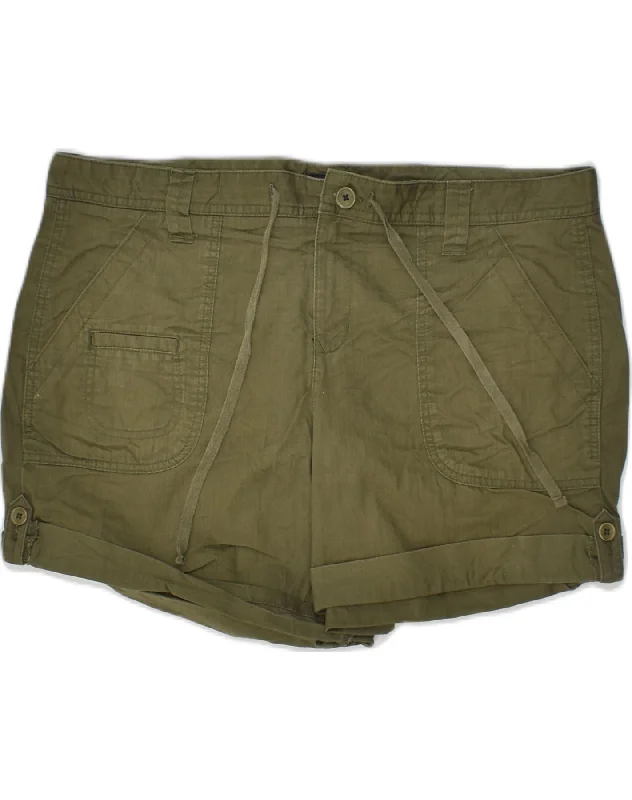 Comfortable Tops TOMMY HILFIGER Womens Cargo Shorts UK 16 Large W32 Khaki Cotton