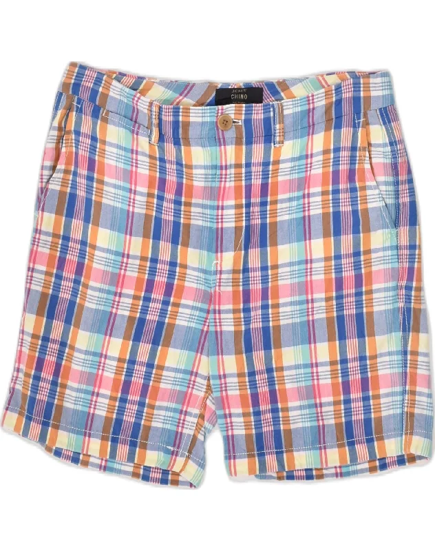 Retro Literary Style J. CREW Womens Chino Shorts US 6 Medium W30 Multicoloured Check Cotton Retro Literary Style J. CREW Womens Chino Shorts US 6 Medium W30 Multicoloured Check Cotton