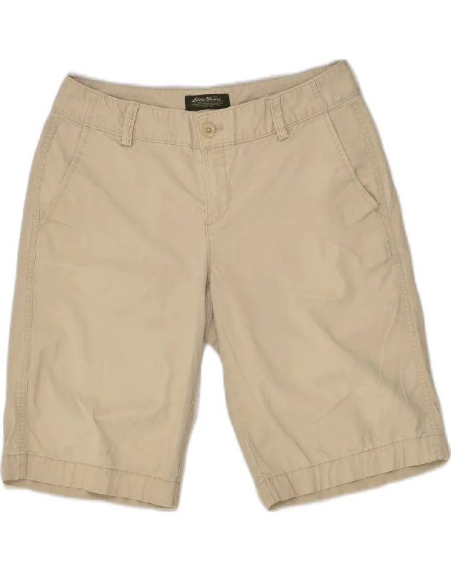Trendy Items EDDIE BAUER Womens Chino Shorts US 6 Medium W30  Beige Cotton