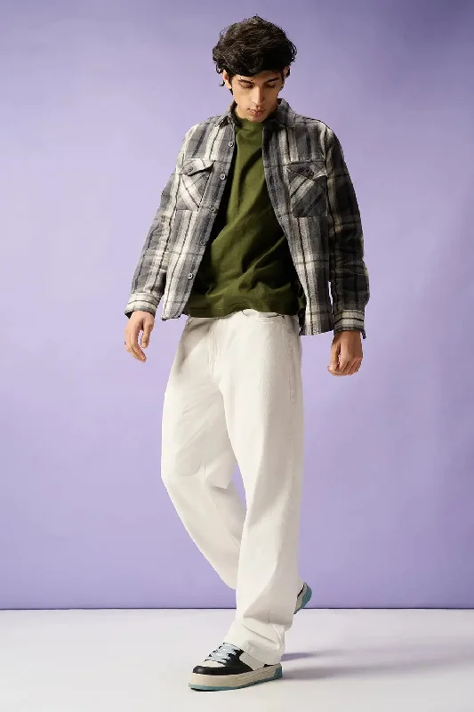 Soft Textures Ivory Edge Straight Fit Jeans