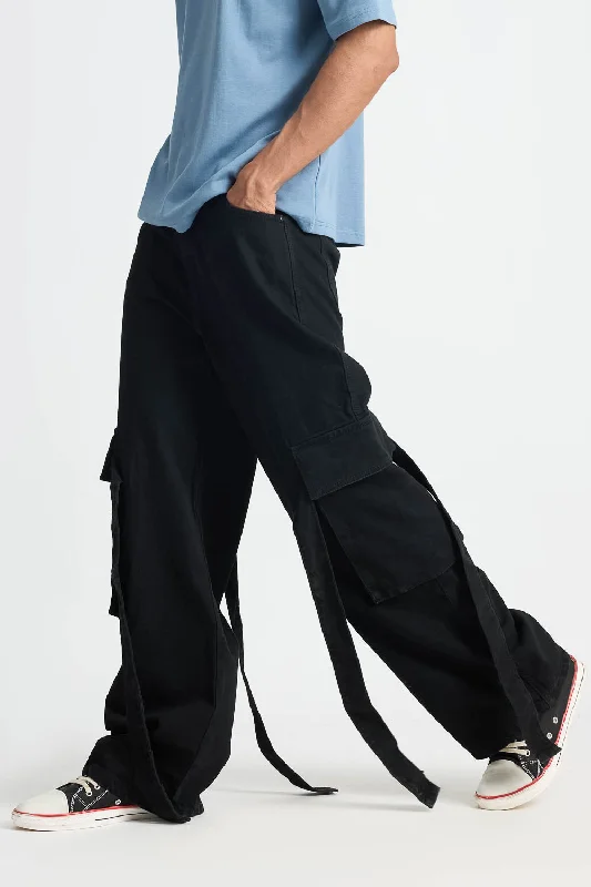 Soft Clothing Black Workwear Men's Cargo Pants