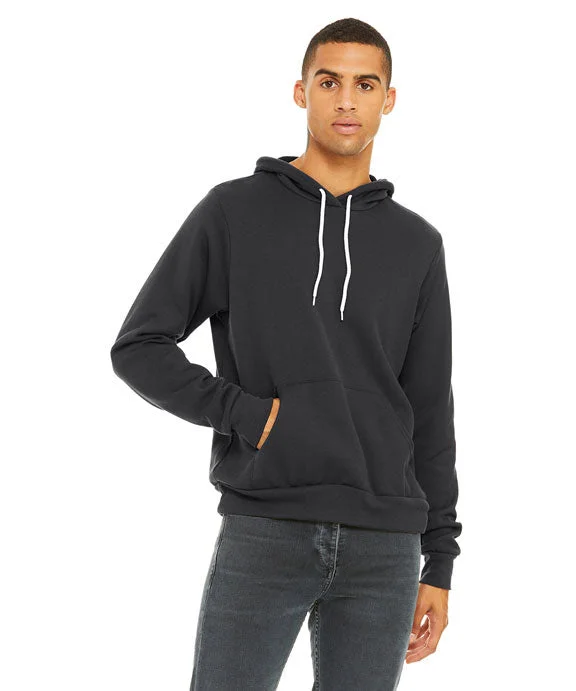 Relaxed Fit 3719 - Bella + Canvas Unisex Sponge Fleece Pullover Hooded Sweatshirt | Dark Grey