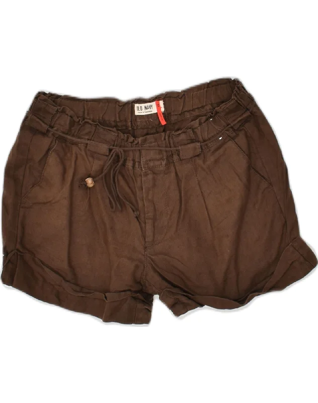 Warm Winter Series OLD NAVY Womens Chino Shorts UK 6 XS W28 Brown Linen