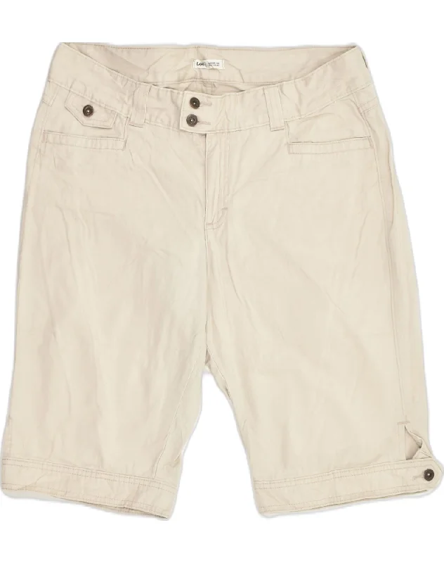 Comfortable Sweaters LEE Womens Low Waist Bermuda Shorts W36 XL  Beige