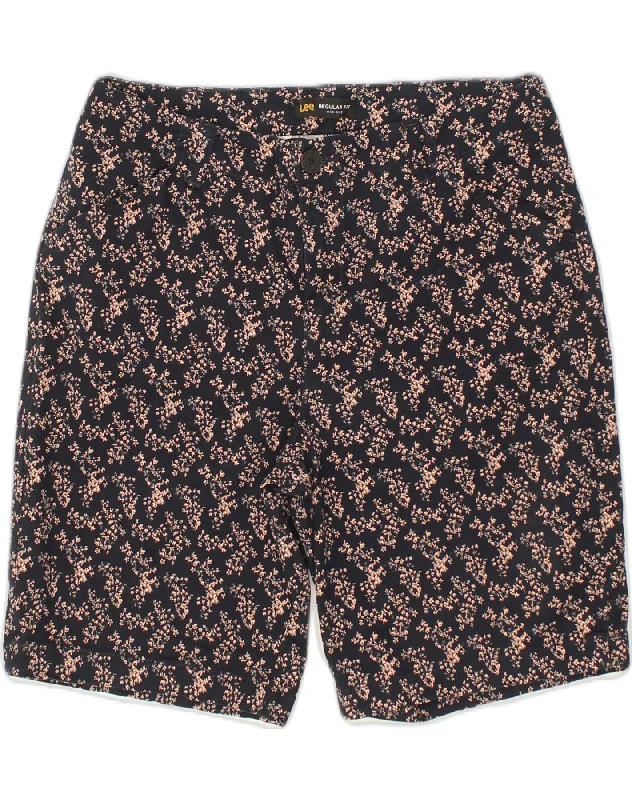 Everyday Style LEE Womens Mid Rise Regular Fit Casual Shorts US 10 Large W30 Navy Blue Everyday Style LEE Womens Mid Rise Regular Fit Casual Shorts US 10 Large W30 Navy Blue