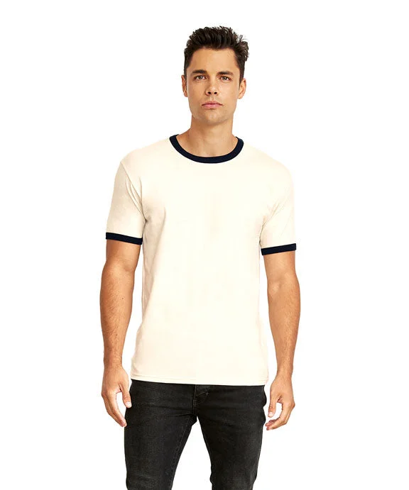 Street Letter Style 3604 - Next Level Unisex Ringer T-Shirt | Natural/Black