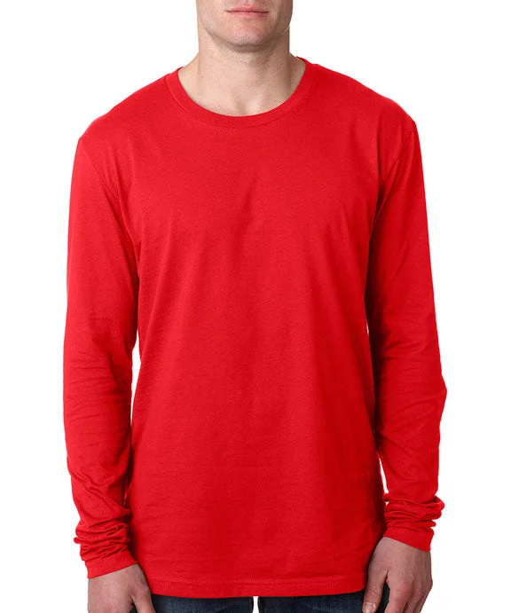 Boutique display N3601 - Next Level Mens Premium Fitted Long Sleeve Crew Neck T-Shirt | Red Boutique display N3601 - Next Level Mens Premium Fitted Long Sleeve Crew Neck T-Shirt | Red