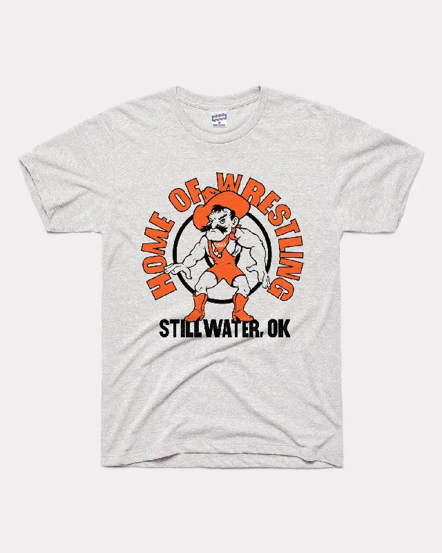Layered Comfort Home of Wrestling Stillwater Ash Grey T-Shirt