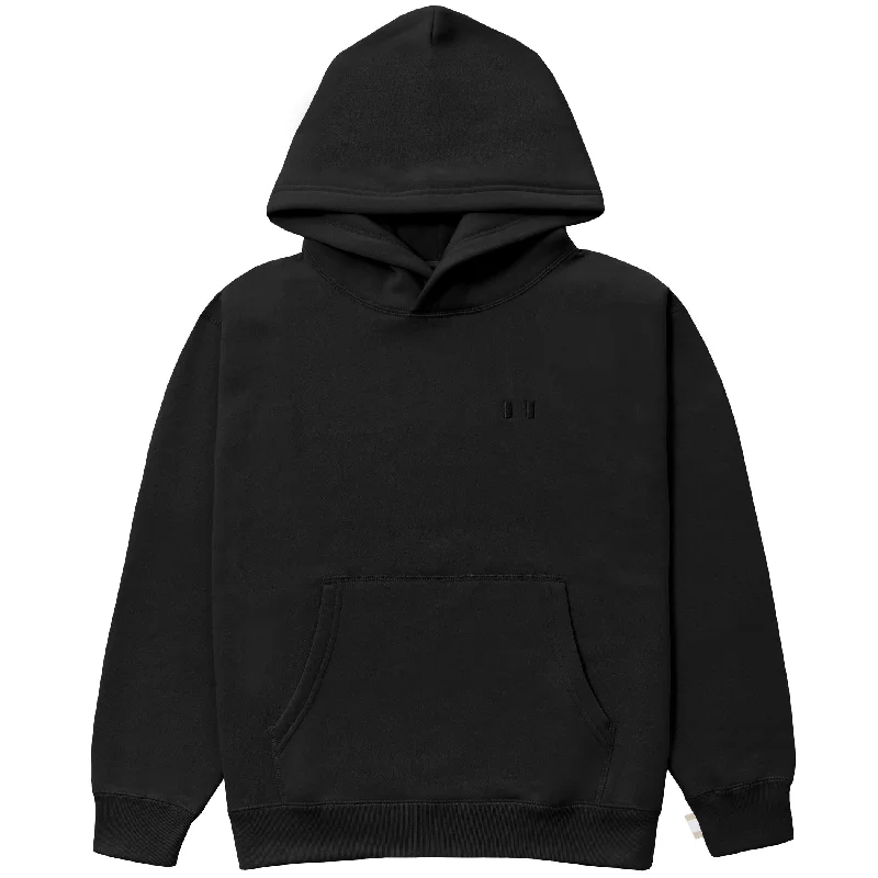 Classic Style Flag Fleece Hoodie Black - Unisex