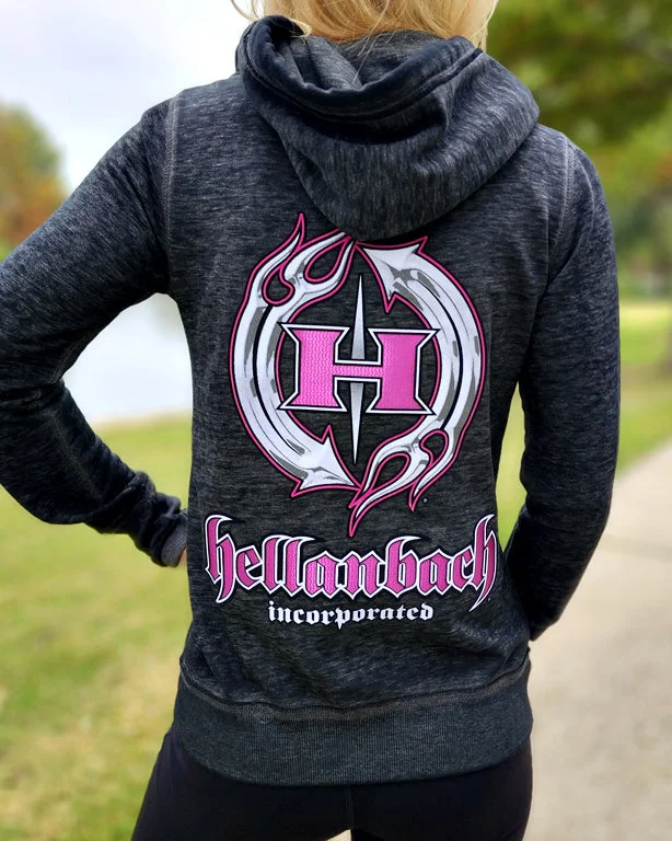 Personalized Wear Zen 3D Fuchsia Patch Full-Zip Up Hoodie