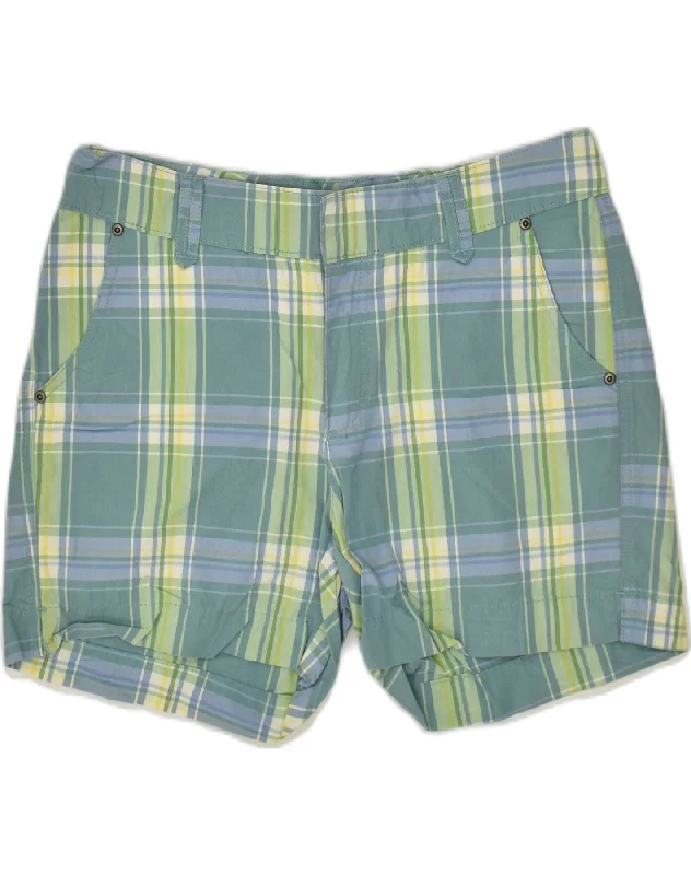 Breathable Style LEE Womens Chino Shorts US 10 Large W32 Green Check Cotton