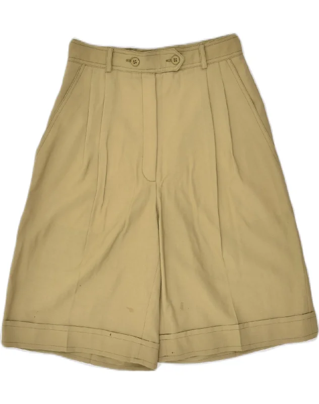 Comfortable down VINTAGE Womens Chino Shorts IT 40 Small W24 Khaki Virgin Wool