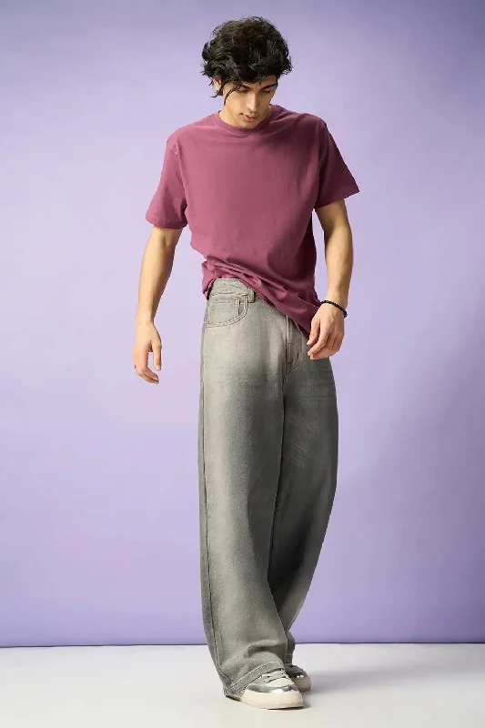 Soft Layers Wraith Grey Men's Wide Leg Jeans