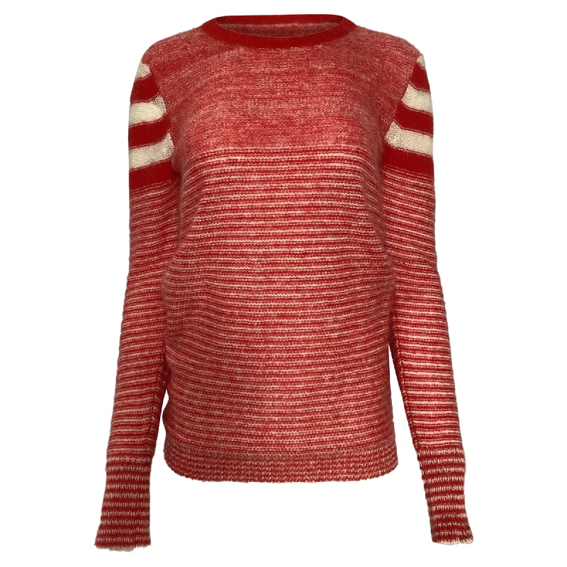 Fashion Wear Isabel Marant Étoile Striped Sweater in Red Mohair