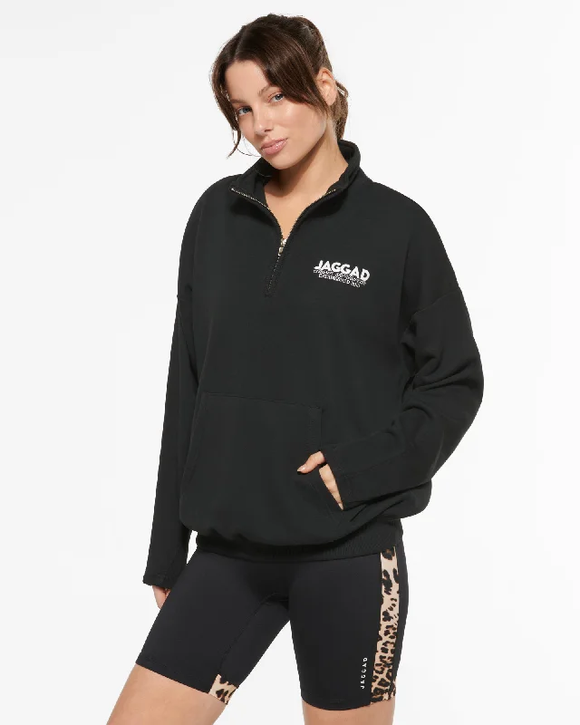 Fashion Innovation KETANI HALF-ZIP SWEATER BLACK