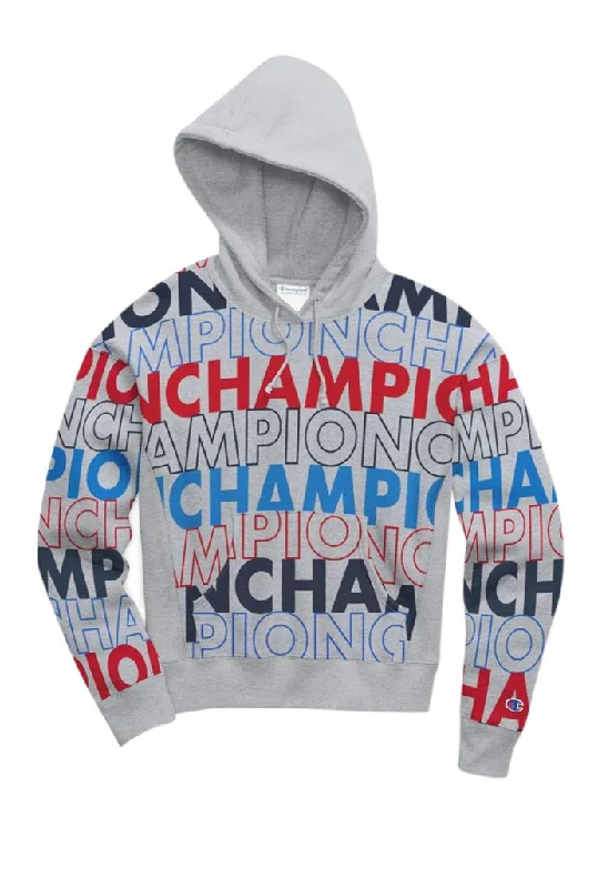 Creative Prints Champion Reverse Weave Pull Over Women's Hoodie, All Over Print