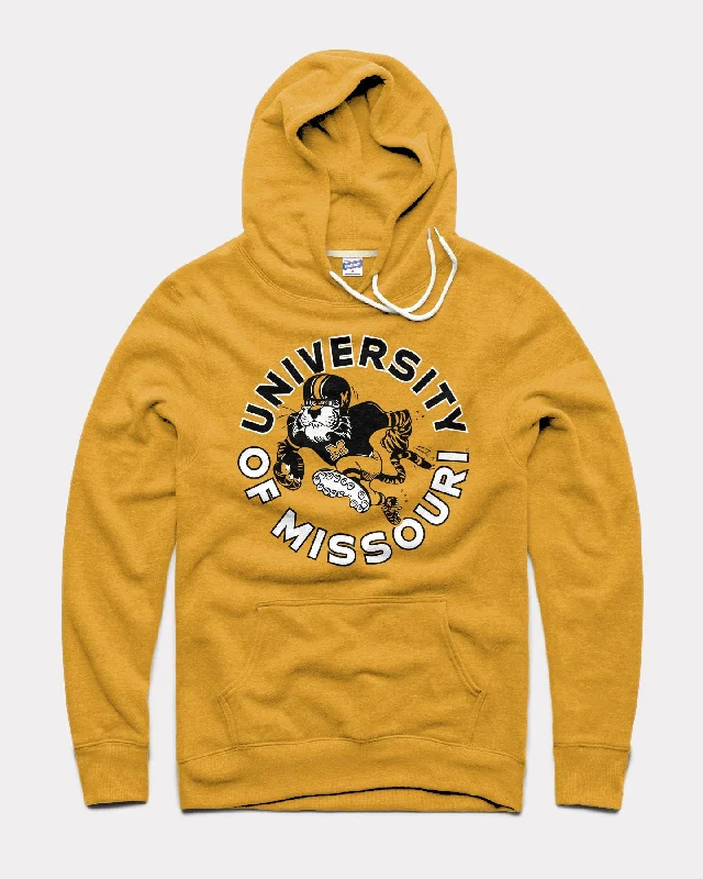 Romantic Data University of Missouri Circle Mascot Gold Hoodie