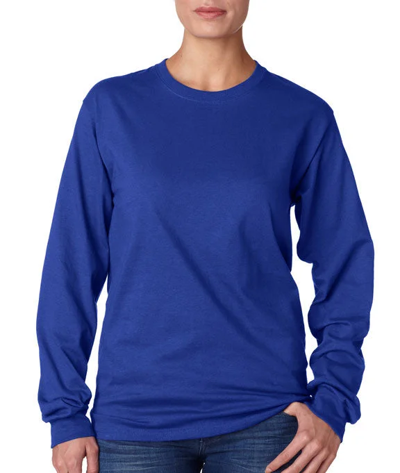 Exquisite Details 5586 - Hanes Adult Authentic-T Long-Sleeve T-Shirt | Deep Royal