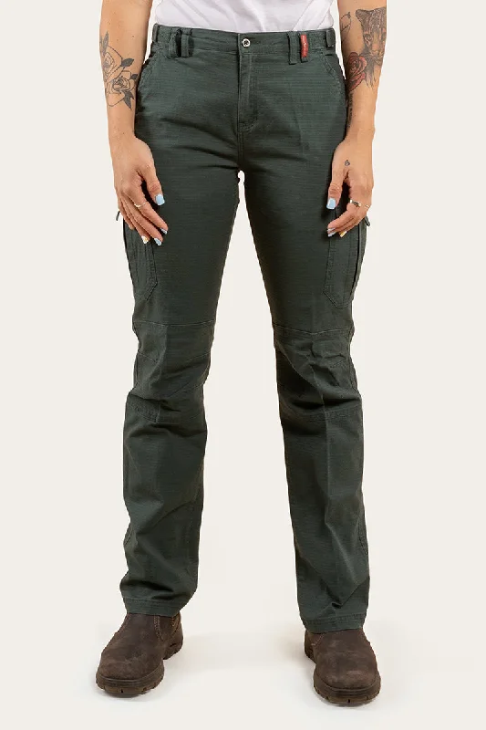 Simple research Zeehan Womens Ripstop Work Pants - Forest Green