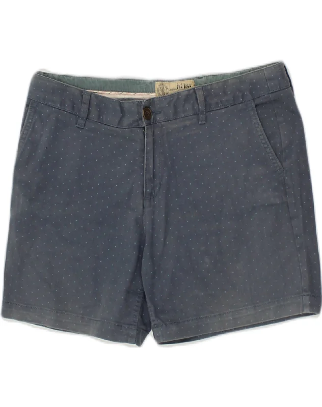 Sexy Fun FAT FACE Womens Chino Shorts UK 12 Medium  W32 Blue Polka Dot Cotton