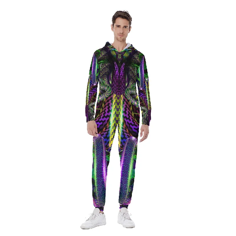 Street Fashion Style Mystic Temptation Men's Hooded Jumpsuit / Bodysuit / Onesie