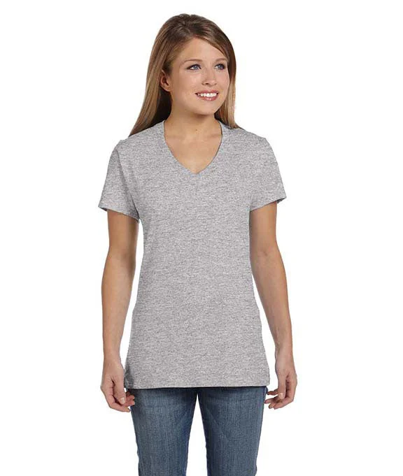 Alice style S04V - Hanes Ladies nano-T® V-Neck T-Shirt | Light Steel