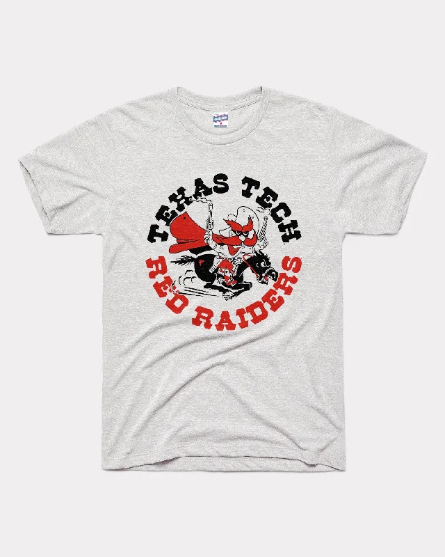 Fashionable And Versatile Texas Tech Masked Rider Circle Ash T-Shirt