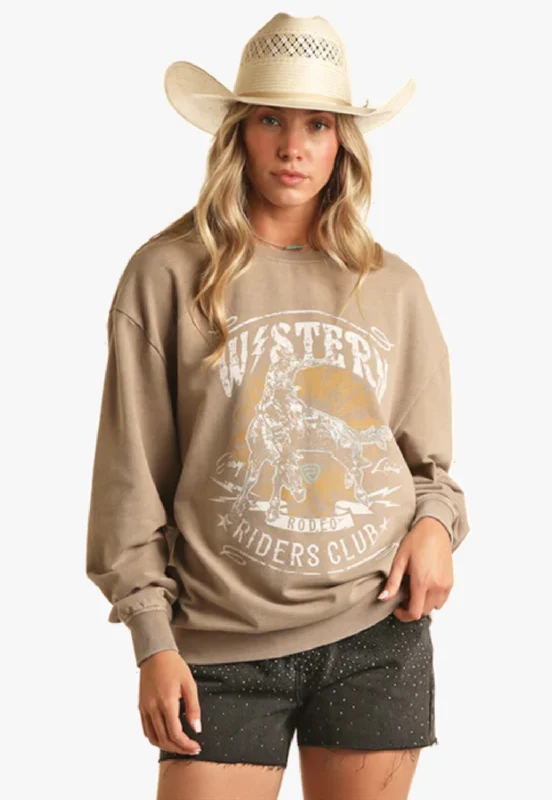 Fashion Trend Rock & Roll Womens Oversized Sweatshirt