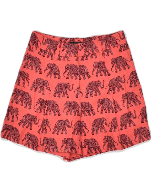 Moisture wicking J. CREW Womens Hot Pants US 0 XS W26  Red Animal Print Cotton