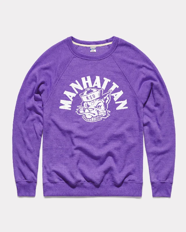 Classic Items Manhattan Arch Vintage Mascot Purple Crewneck