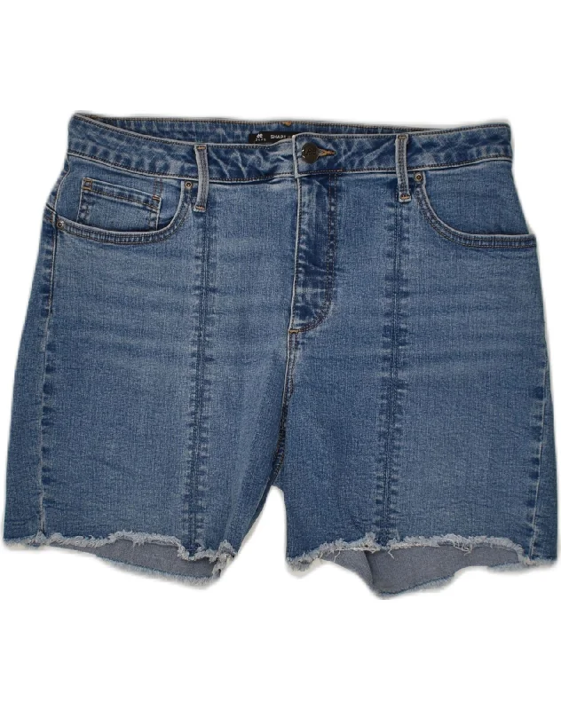 Relaxed Fit LEE Womens Mid Rise Slim Fit Denim Shorts W36 XL Blue