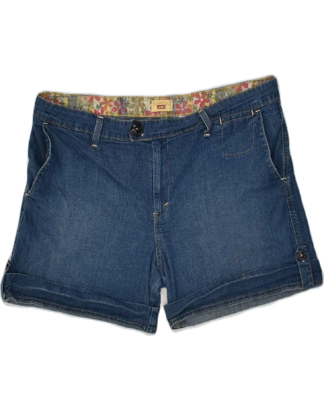 Fresh And Fashionable LEVI'S Womens Denim Shorts US 16 2XL W38  Blue Cotton