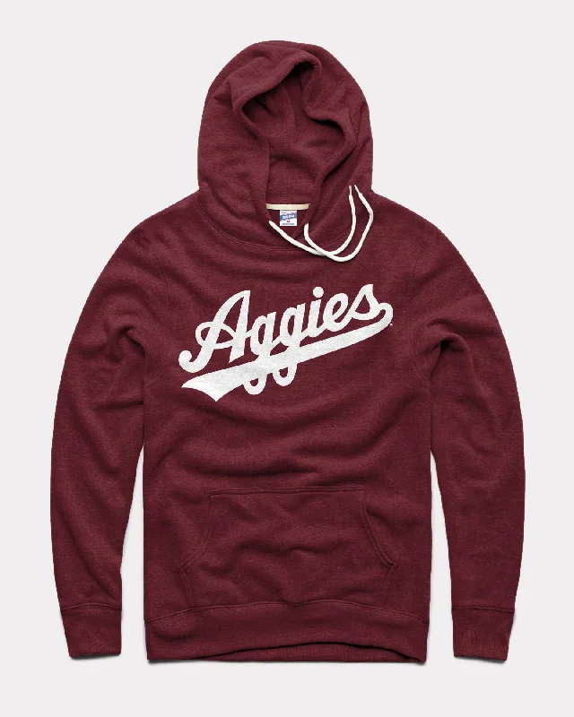 Black And White Style Texas A&M Aggies Script Maroon Hoodie