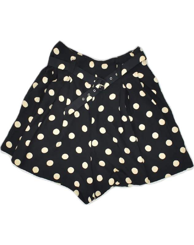 Street Fashion VINTAGE Womens High Waist Chino Shorts IT 44 Medium W26 Black Polka Dot Street Fashion VINTAGE Womens High Waist Chino Shorts IT 44 Medium W26 Black Polka Dot