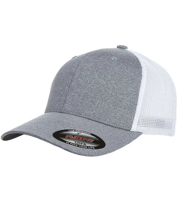 Fashionable and versatile Y6311 - Flexfit Adult Poly Mélange Stretch Mesh Cap | Heather White Fashionable and versatile Y6311 - Flexfit Adult Poly Mélange Stretch Mesh Cap | Heather White