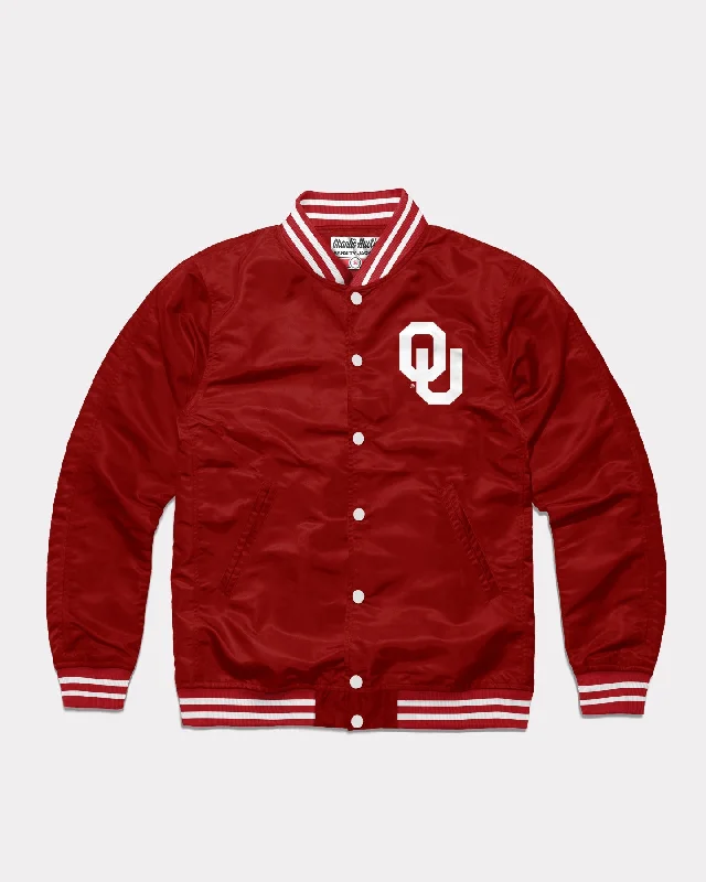 Soft Layers Oklahoma Boomer Sooner Cardinal Varsity Jacket