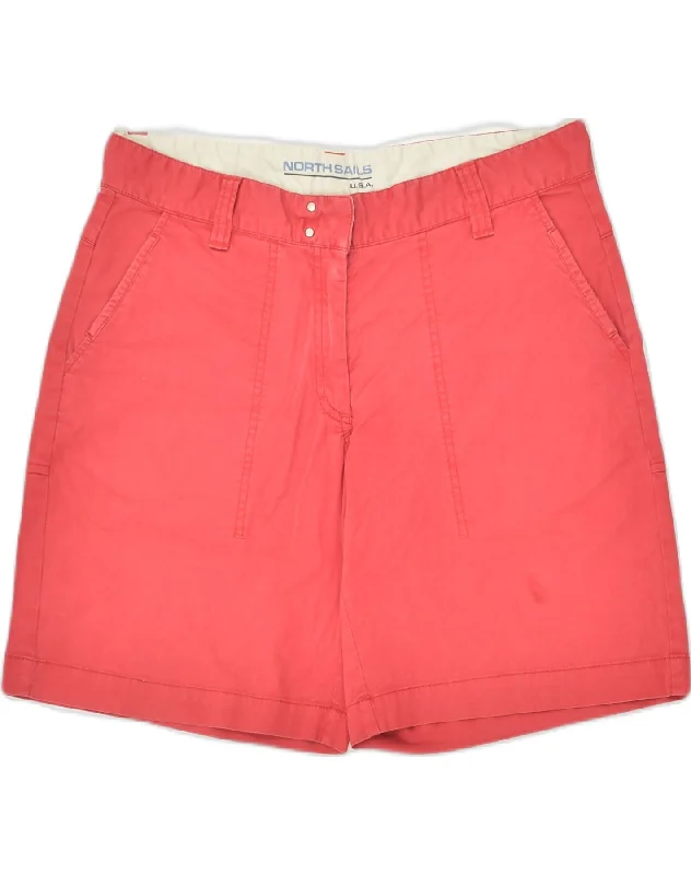 High-end Fabrics NORTH SAILS Womens Chino Shorts IT 46 Large W34 Red Cotton