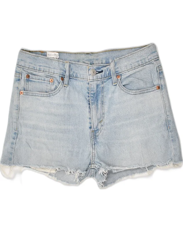 Sports Casual Style LEVI'S Womens 510 Denim Hot Pants W30 Medium Blue Cotton