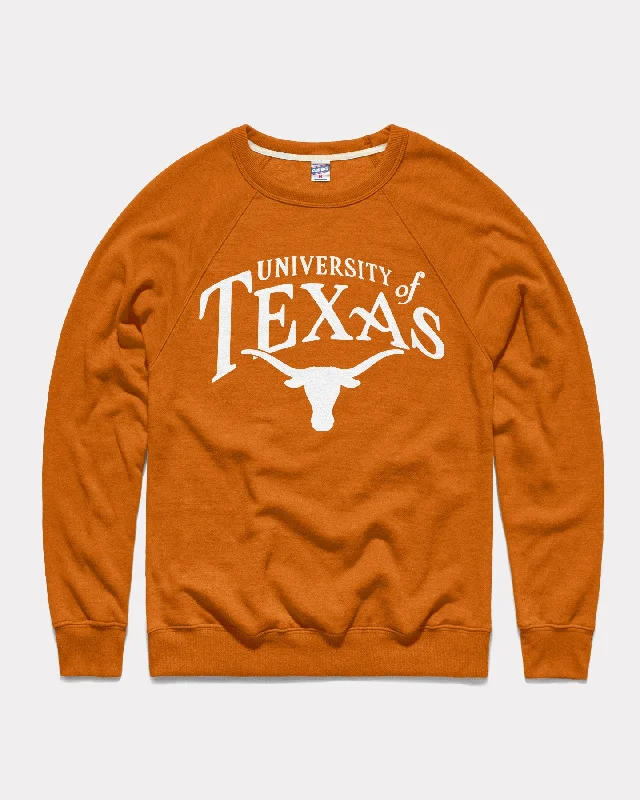 Sports fitness shoes Texas Longhorns Pennant Burnt Orange Crewneck