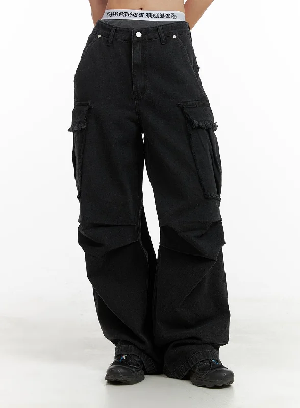 Sports Express Wide Fit Cargo Baggy Jeans CA416