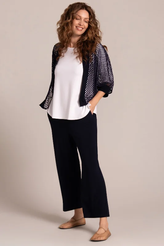 Cozy Look Honeycomb Shrug | Navy