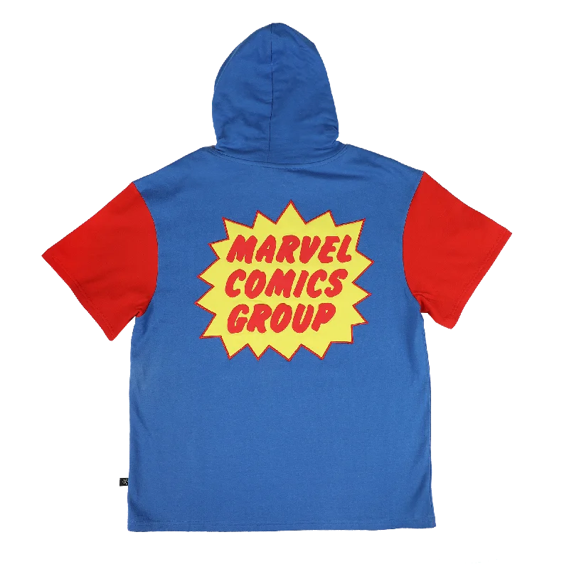 Trendy Looks Retro Marvel Comics Group Short Sleeve Hoodie