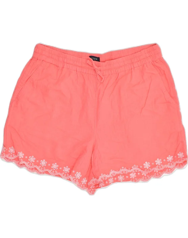 Stand-up collar design J. CREW Womens Hot Pants UK 10 Small W29  Pink Floral Linen