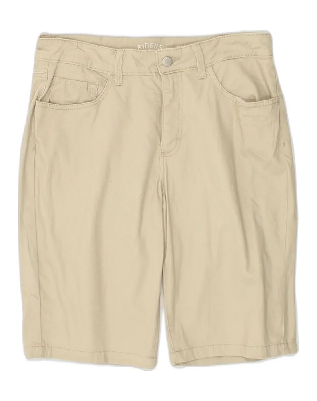 Classic Choice LEE Womens Mid Rise Bermuda Shorts US 10 Large W30  Beige Cotton