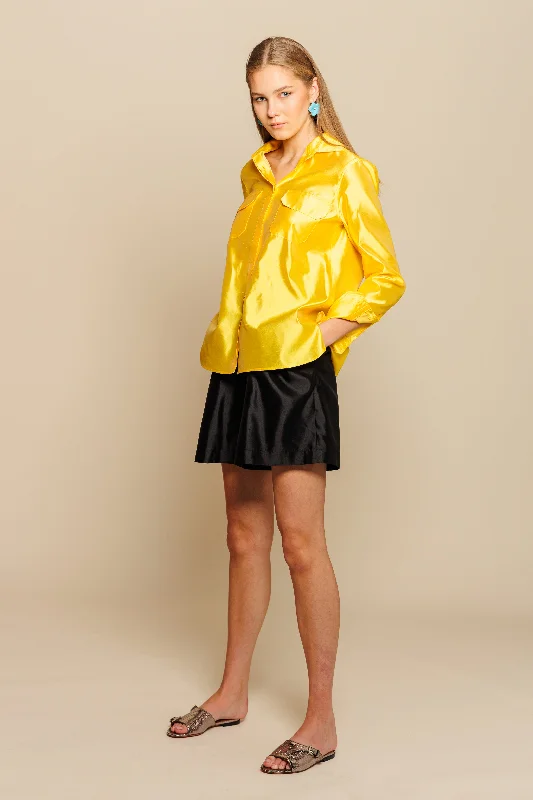 High-end Wear Shorts "BORDEAUX MICRO" / Luxury Silk Shantung