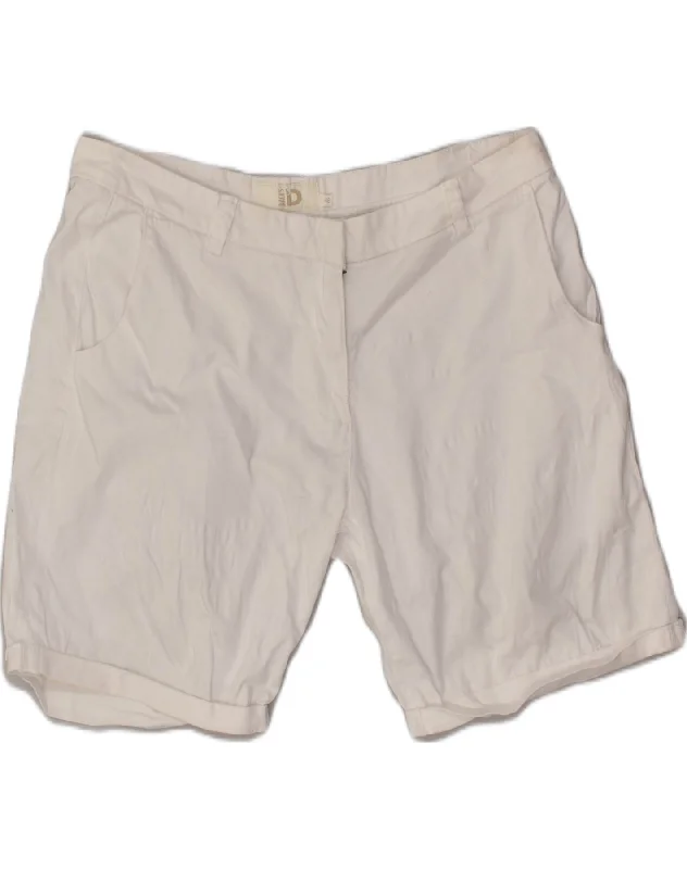Elegant And Lazy DACK'S Womens Chino Shorts IT 46 Large W34 White Cotton